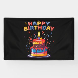 Happy Birthday Party Theme Supplies 3x5 Vinyl Banner