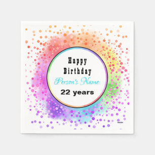 Happy Birthday Pastel Paper Napkins - HAMbyWG