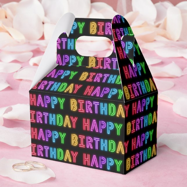 Happy Birthday Pattern Favor Box (Wedding)