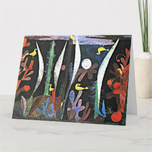 Happy Birthday! Paul Klee artwork, Yellow Birds, Card