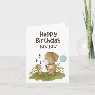 Happy Birthday Paw Paw - Pet Lover - Pet Birthday Card