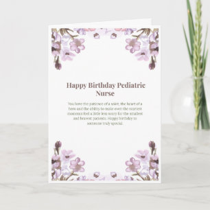 Happy Birthday Pediatric Nurse Card