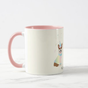 Happy Birthday Pembroke Welsh Corgi Dogs Mug