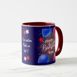 Happy Birthday personalize Dark Gift Mug