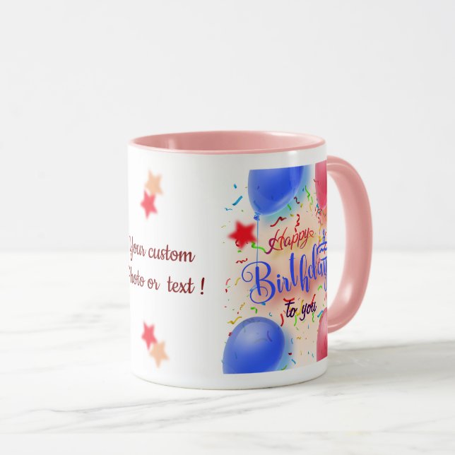 Happy Birthday personalize Gift  Mug (Front Right)
