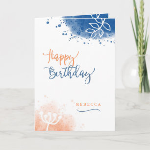 Happy Birthday Personalize with Custom Name Card