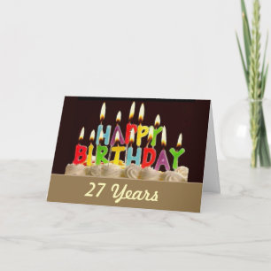 HAPPY BIRTHDAY! PERSONALIZED 27 years CARD