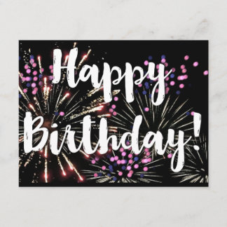 Happy birthday Personalized hand written note Card