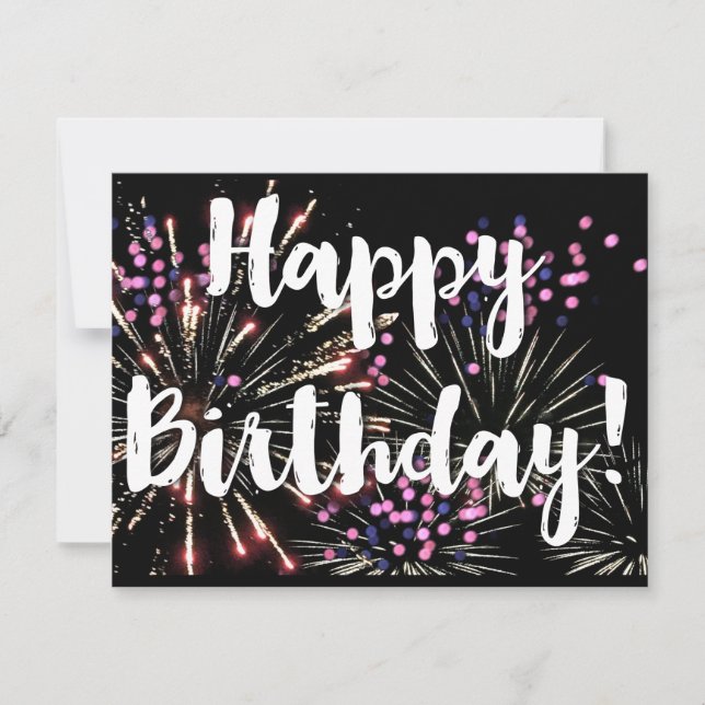 Happy birthday Personalized hand written note Card (Front)