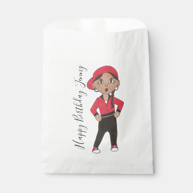 Happy Birthday Personalized Hip Hop Jazz Dance Favour Bag (Front)