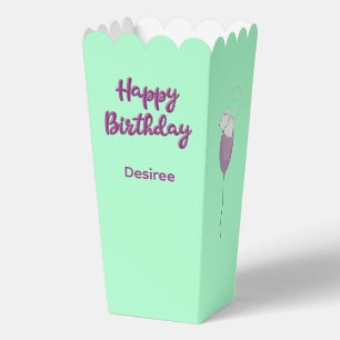 Happy Birthday Personalized Name Mouse Balloons Favor Box