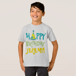 Happy Birthday Personalized Polka Dot Party Hat T-Shirt