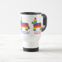 Happy Birthday Personalized Rainbow Donkey Piñata
