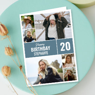 Happy Birthday Photo Collage Folded Greeting Card