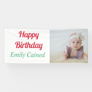 Happy Birthday  Photo Colourful Candles  Banner
