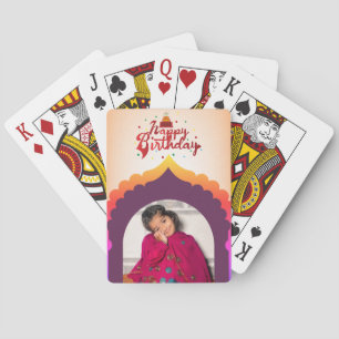 Happy Birthday Photo Deck Unique Personalized Gift Playing Cards