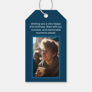 Happy Birthday Photo Gift Tag Customizable