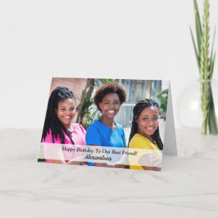 Happy Birthday Photo Girlfriend Buddy Personalize Card