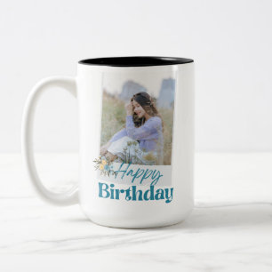Happy Birthday Photo Mug Personalized Birthday