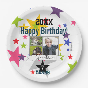 Happy Birthday Photo Paper Plate HAMbyWG
