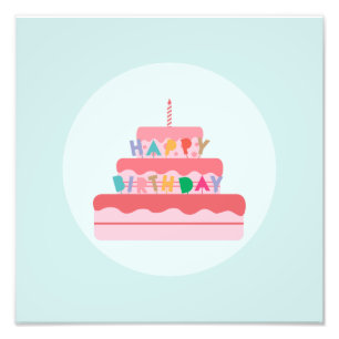 Happy Birthday Photo Print
