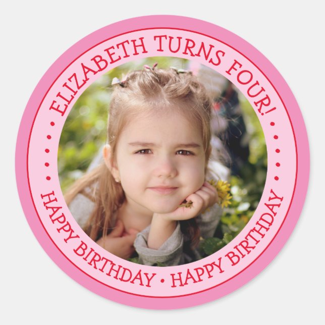 HAPPY BIRTHDAY Photo Sticker (Front)