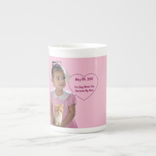 Happy Birthday Photos Cat & Mom  Bone China Mug