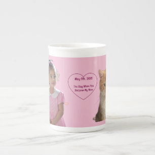 Happy Birthday Photos Cat Mom  Bone China Mug