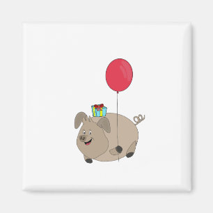 Happy Birthday Pig Magnet