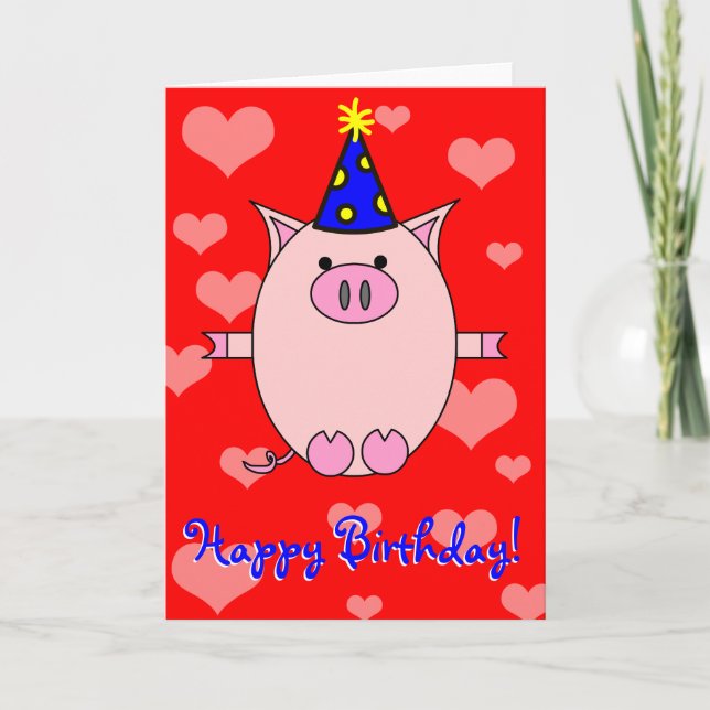 Happy Birthday! Piggy Power Card (Front)