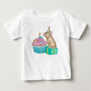 Happy Birthday Pika Cupcake Baby T-Shirt
