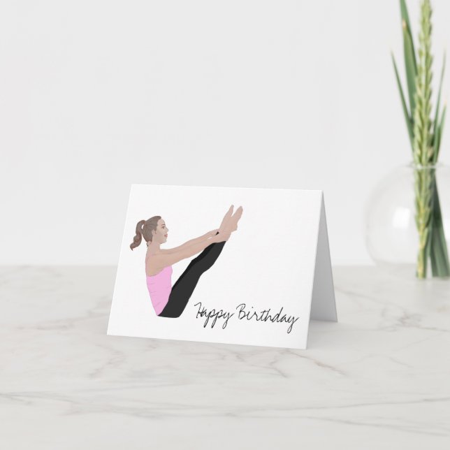 Happy Birthday Pilates Card (Front)