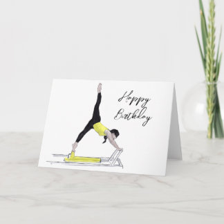 Happy birthday Pilates reformer card