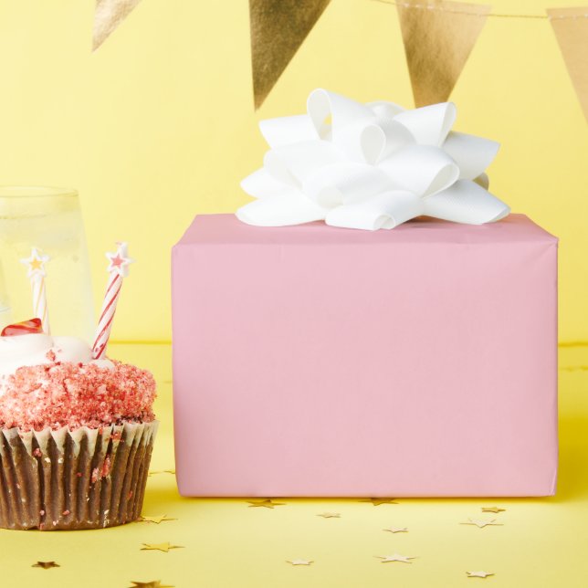 Happy Birthday Pink and White Wrapping Paper (Birthday Party)