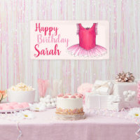 Happy Birthday Pink Ballet Dance Ballerina Tutu
