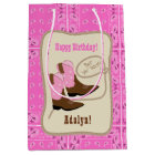 Happy Birthday Pink Cowgirl Boots & Bandana