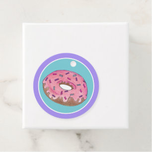 Happy Birthday Pink Doughnut Doughnut Bday Girl Pa Favour Tags