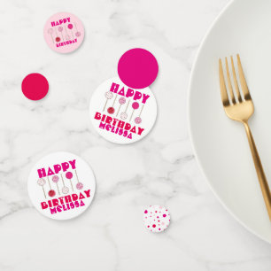 Happy Birthday Pink Party Cake Pops Celebration Confetti