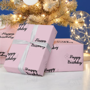 Happy Birthday Pink Wrapping Paper