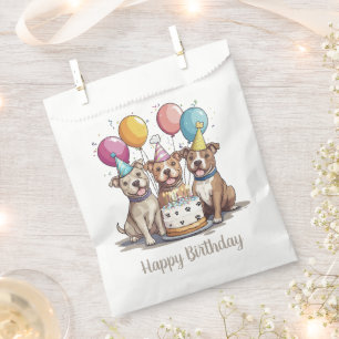 Happy Birthday Pit Bull Dogs Favour Bag
