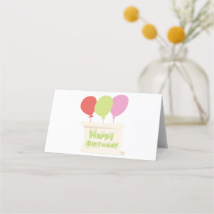 Happy Birthday Place Card