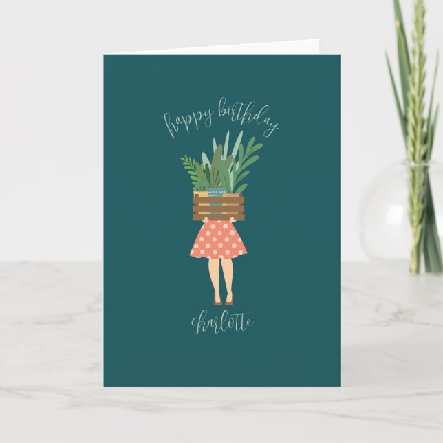 Happy Birthday Plant Lady Card (Front)