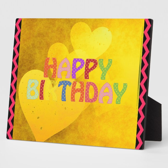 Happy Birthday Plaque (Side)