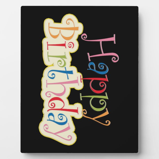 Happy Birthday Plaque (Front)