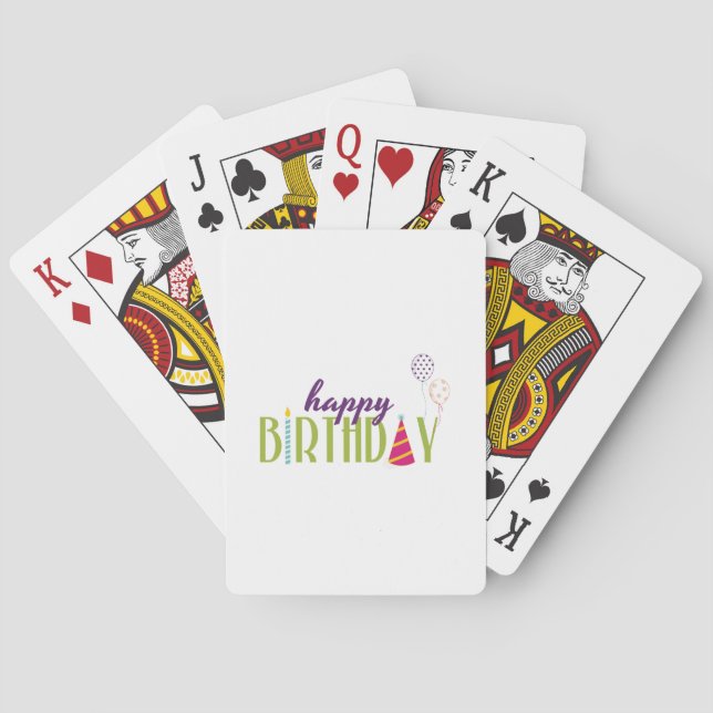 Happy BirthDay Playing Cards (Back)