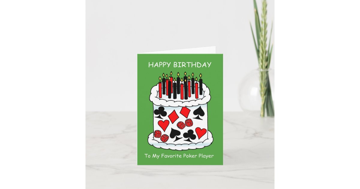 Happy Birthday Poker Player Card Zazzle.ca