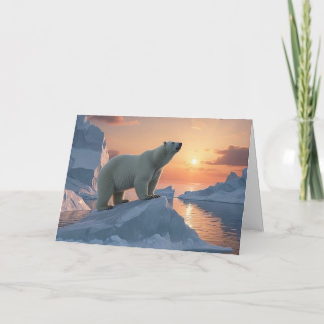Happy Birthday Polar Bear Card (Front)