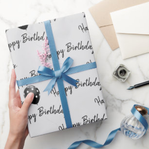Happy Birthday Polka Dot Balloons Wrapping Paper