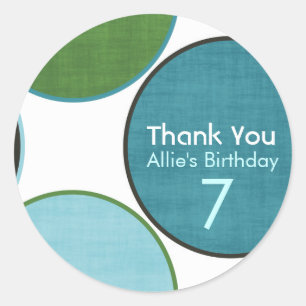 Happy Birthday Polka-Dot Customizable Stickers