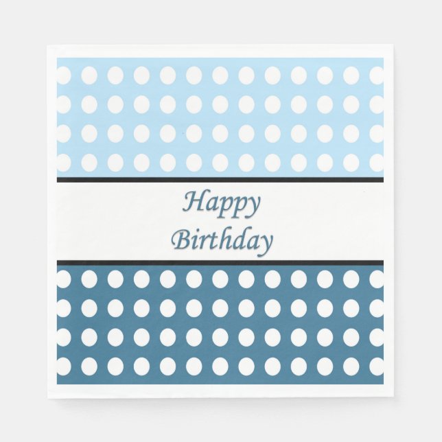 Happy Birthday Polka Dot Napkin (Front)